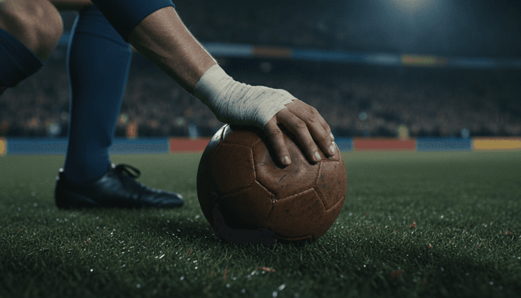 KI-generiertes Bild: Warum machen Fußballer Tape ums Handgelenk?