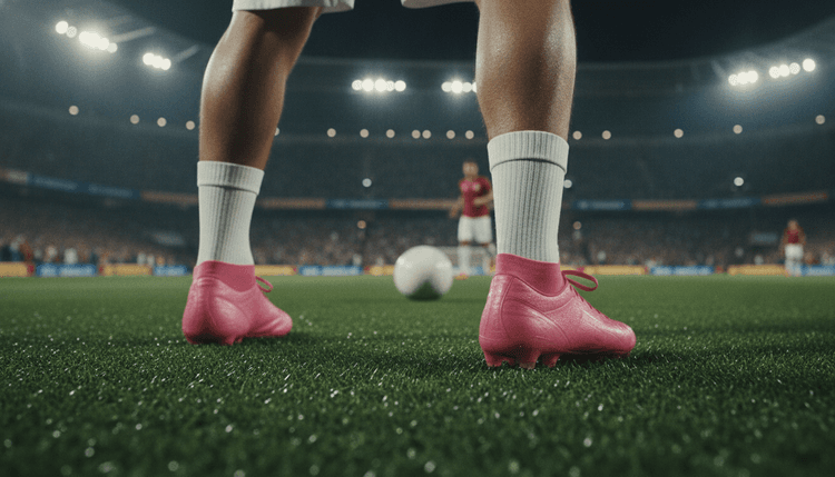 Imagem gerada por IA: Por que os jogadores usam chuteira rosa?