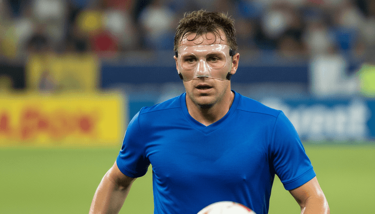 Imagem gerada por IA: Por que jogadores usam máscara no rosto durante os jogos?