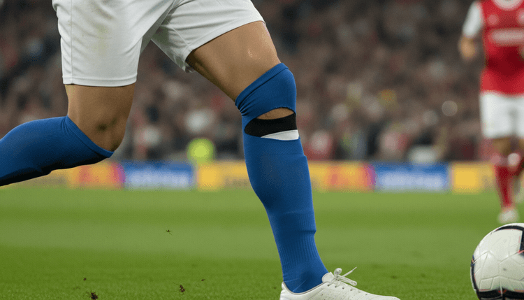 KI-generiertes Bild: Warum machen Fußballer Löcher in ihre Socken?