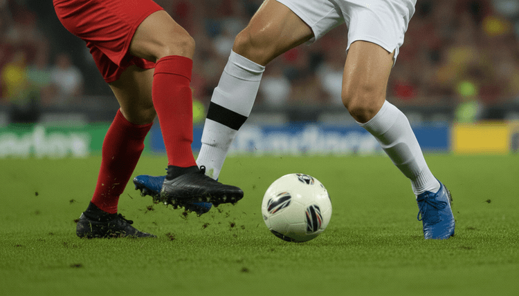 AI-gegenereerde afbeelding: Waarom dragen voetballers geen scheenbeschermers meer?