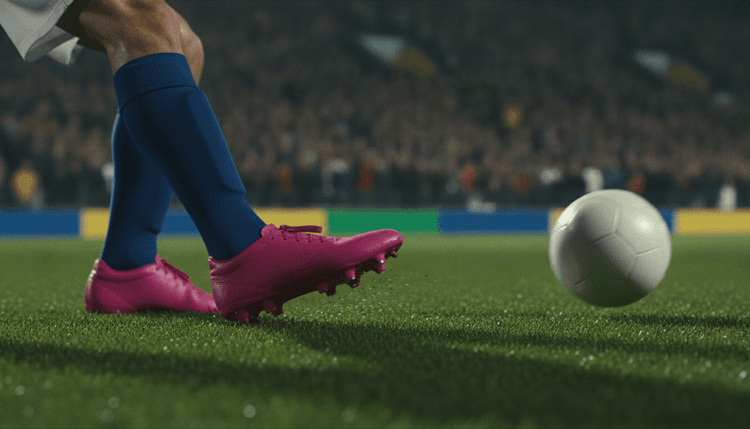 AI-gegenereerde afbeelding: Waarom hebben voetballers roze schoenen?
