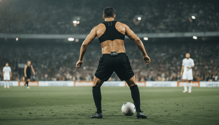 KI-generiertes Bild: Warum haben Fußballer Sport-BHs an?