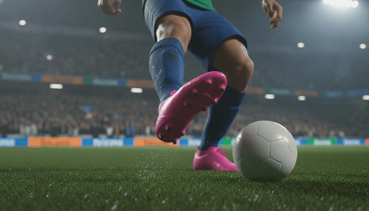 Imagen generada con IA: Por qué los futbolistas llevan zapatillas rosas