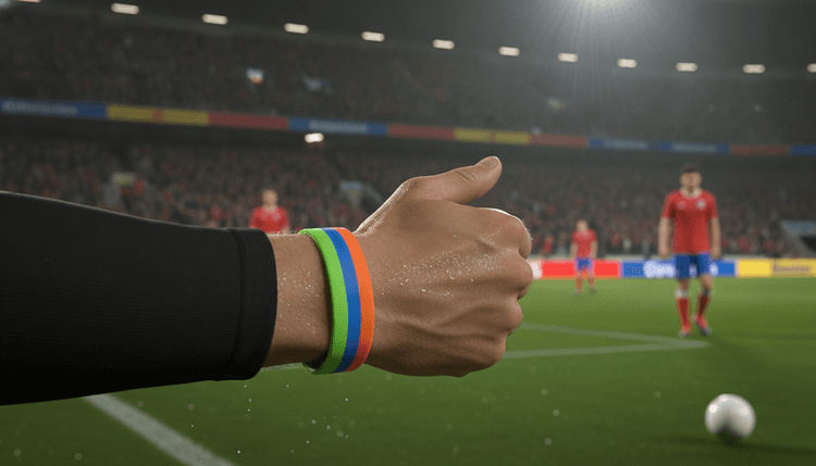 Imagen generada con IA: ¿Por qué llevan muñequeras los futbolistas?