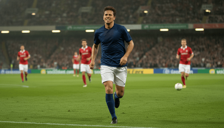 AI-generated image: What happens if a footballer needs the toilet during a match?