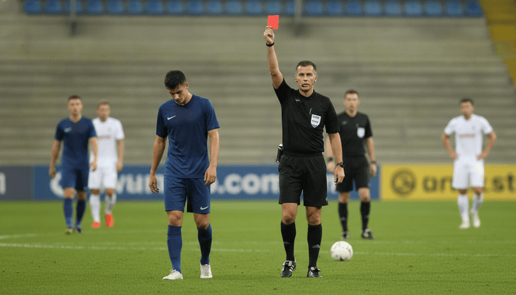 AI-generated image: What happens if a footballer gets a red card?