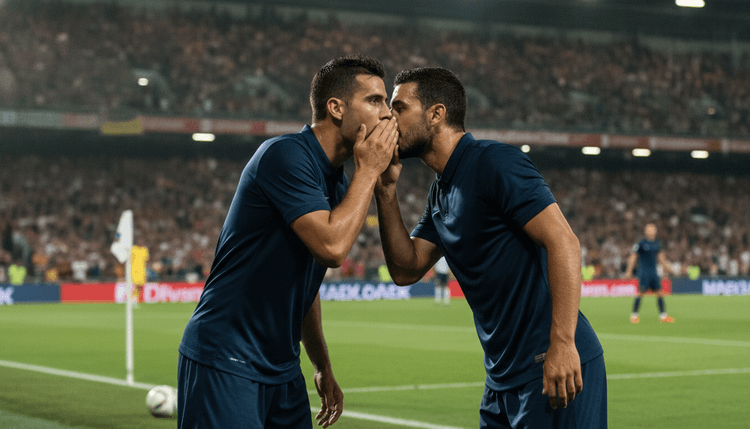 Imagen generada con IA: Por qué los futbolistas se tapan la boca al hablar