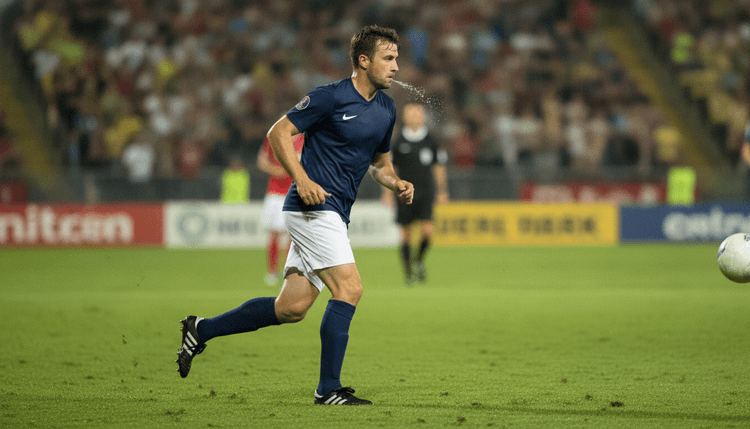 AI-generated image: Why do football players spit so much?