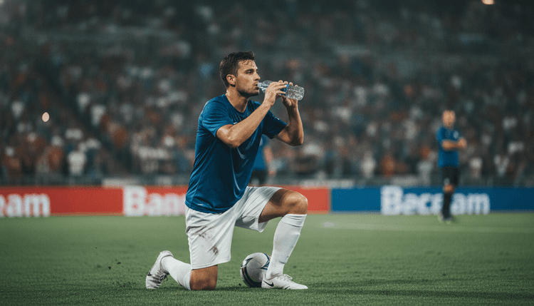 AI-generated image: Why do football players not drink water?