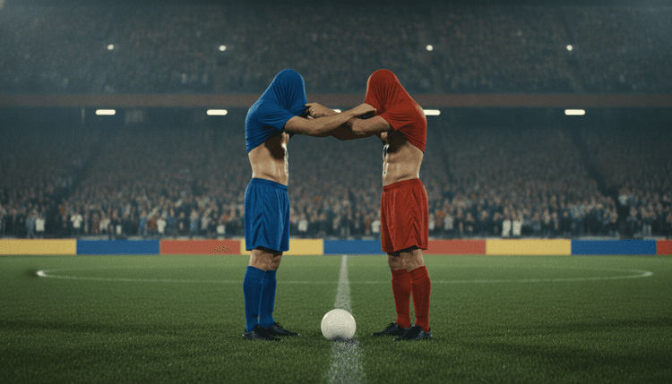 AI-generated image: Why do football players swap shirts after a match?