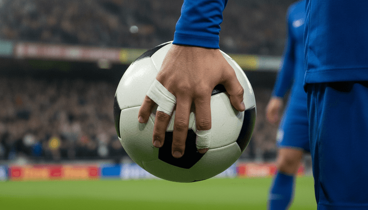 AI-generated image: Why Do Football Players Tie Their Fingers Together?