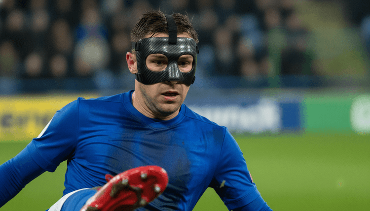 Imagen generada con IA: ¿Por qué se ponen máscaras los futbolistas?