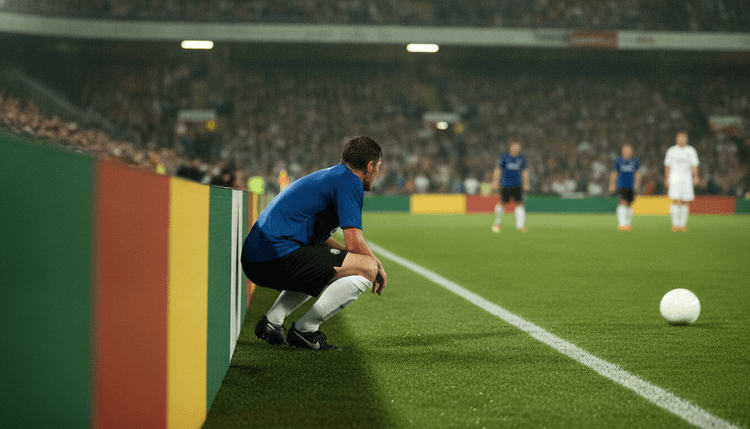 KI-generiertes Bild: Was passiert, wenn ein Fußballspieler aufs Klo muss?