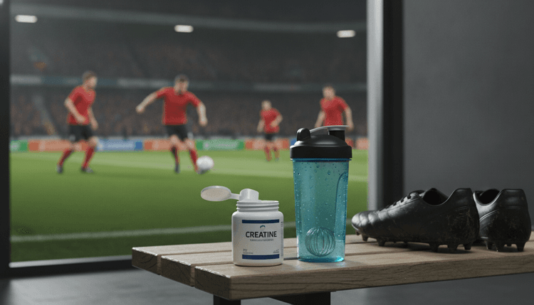 Imagen generada con IA: ¿Puede un futbolista tomar creatina?