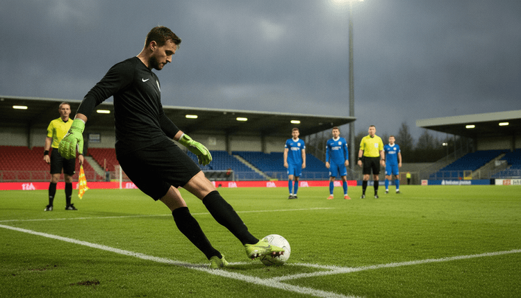 AI-gegenereerde afbeelding: Mag een keeper een corner nemen?
