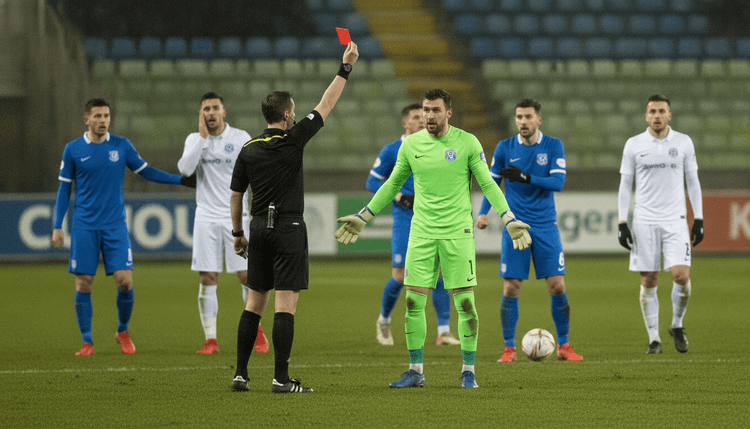 AI-generated image: Can a goalkeeper be given a red card?