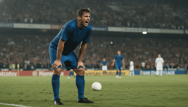 AI-generated image: What does it mean when a footballer's legs have gone?