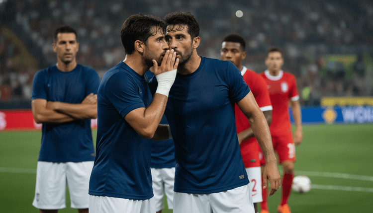 Imagem gerada por IA: O que significa quando um jogador tampa a boca?