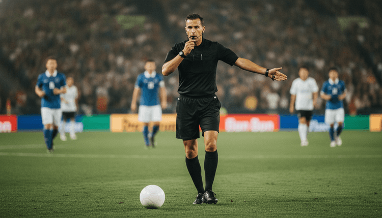 AI-generated image: Why do referees wear long socks?