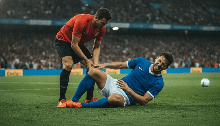 AI-gegenereerde afbeelding: Waarom krijgen voetballers kramp?