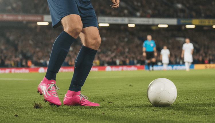 KI-generiertes Bild: Warum tragen Fußballer bei der WM pinke Schuhe?