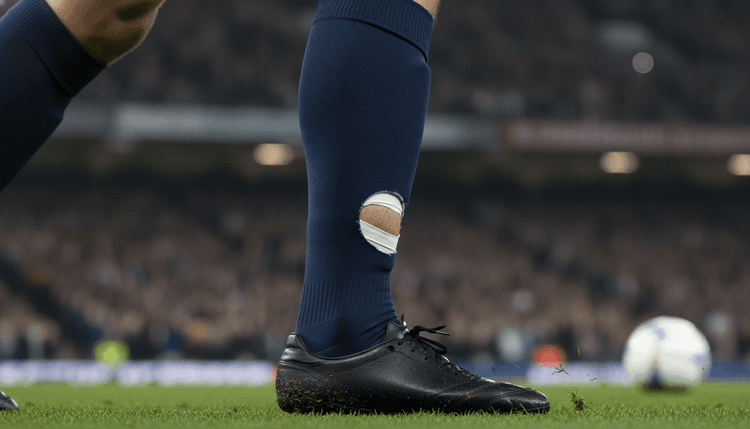 AI-gegenereerde afbeelding: Waarom hebben voetballers gaten in hun sokken?