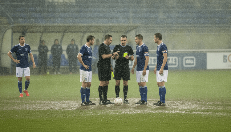 AI-generated image: What Happens If a Football Match Is Abandoned Due to Weather?