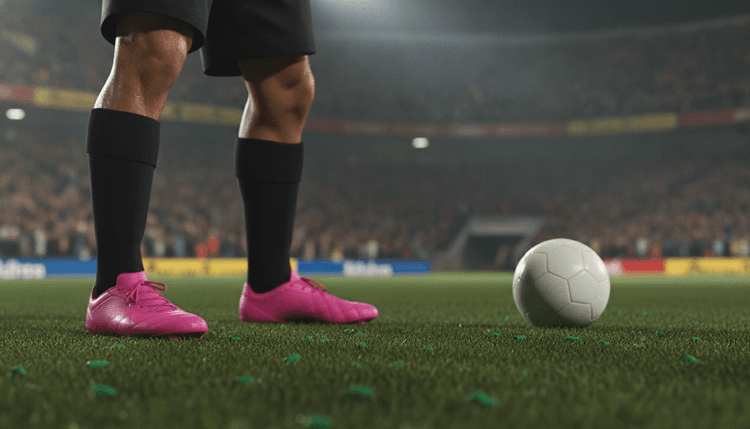 AI-generated image: Why are footballers wearing pink shoes