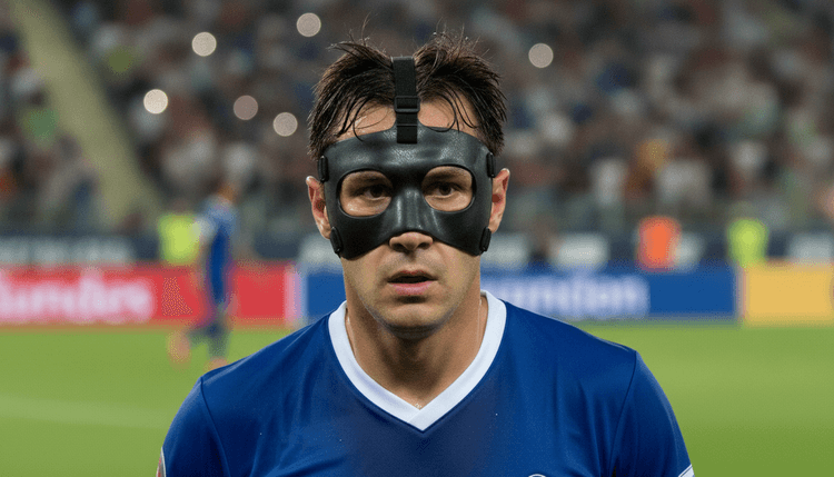 Gambar buatan AI: Kenapa Pemain Sepak Bola Memakai Topeng?