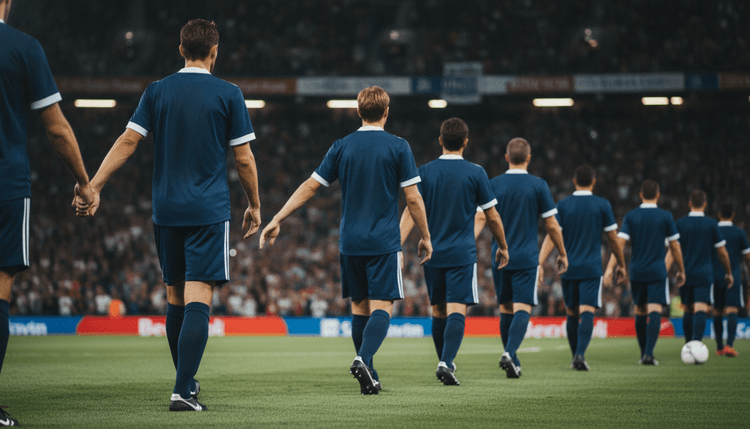Imagen generada con IA: ¿Por qué los futbolistas salen al campo con niños de la mano?