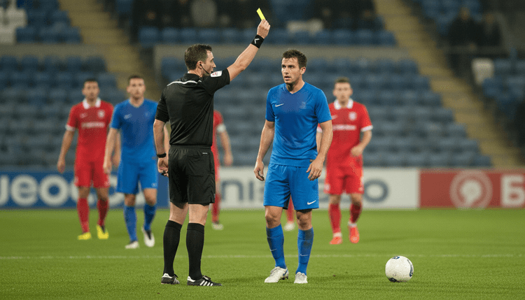 AI-generated image: What Happens If a Footballer Gets a Yellow Card?