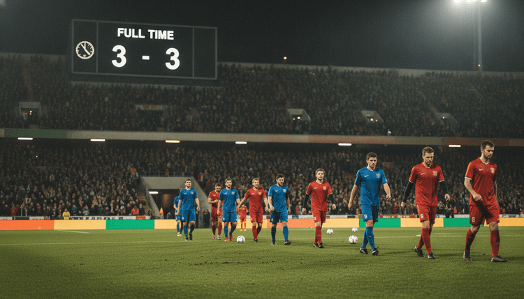 AI-generated image: What happens when a football game ends in a draw?