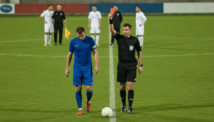 AI-generated image: What happens when a football team gets a red card?