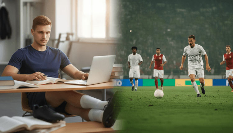 AI-generated image: Do footballers go to university?