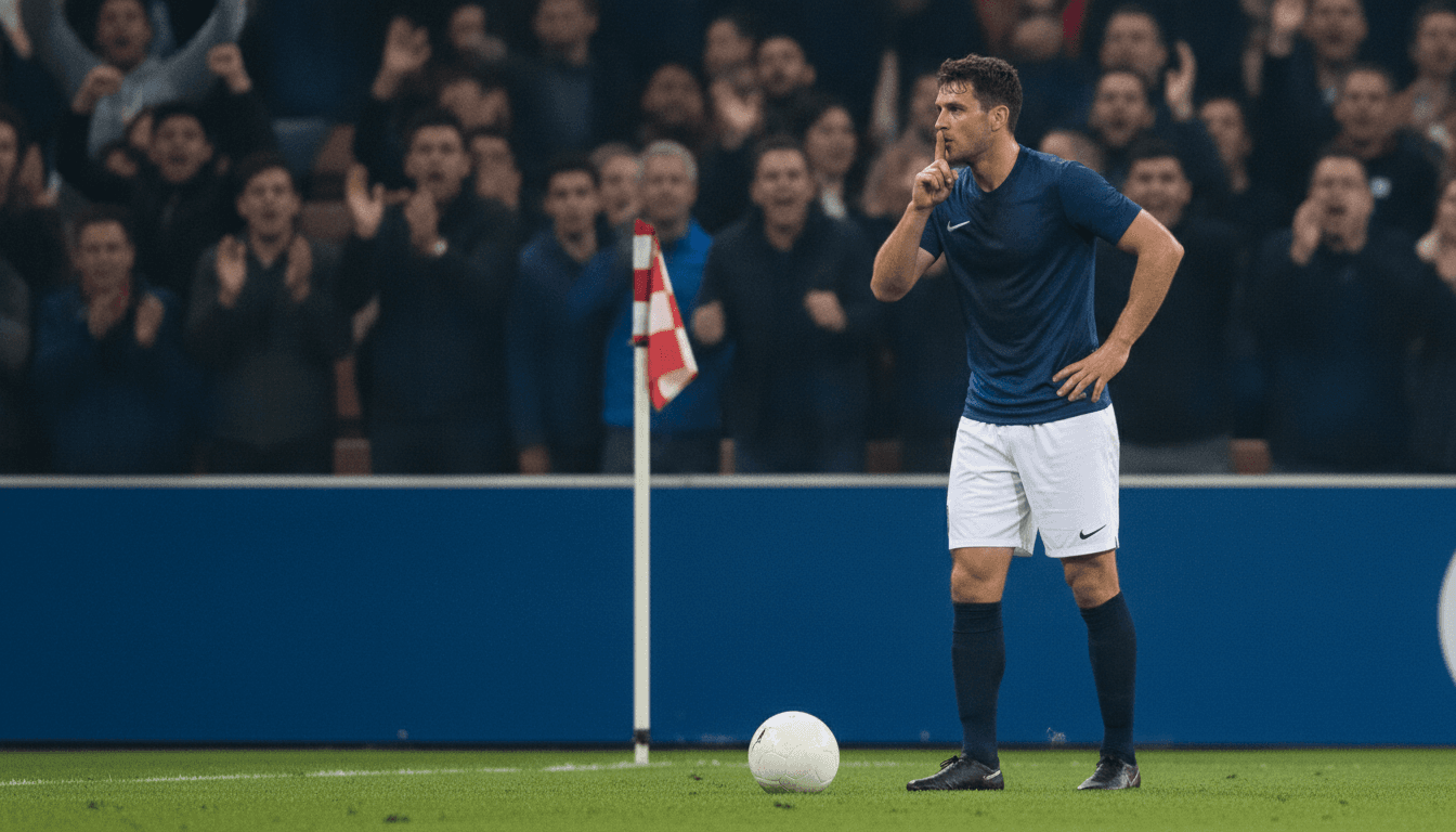 AI-generated image: Kenapa Pemain Sepak Bola Tidak Boleh Tutup Mulut?
