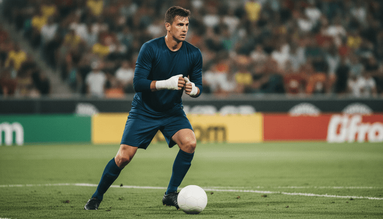 AI-gegenereerde afbeelding: Waarom hebben voetballers verband om hun pols?