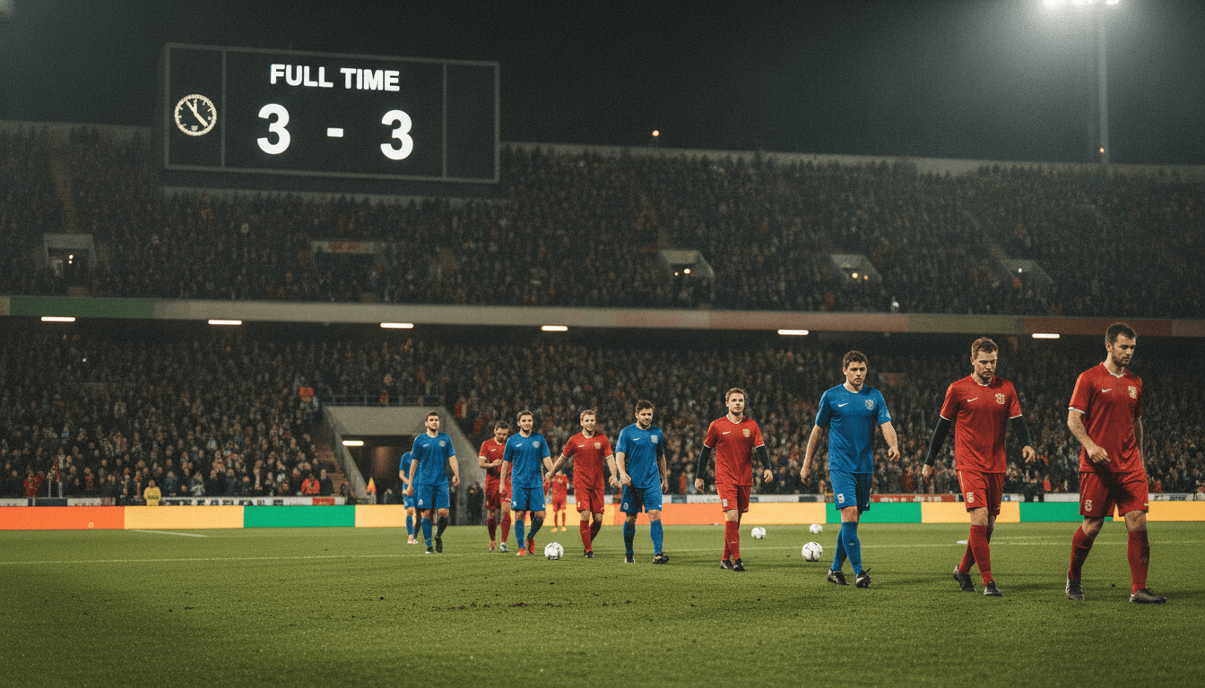 AI-generated image: What happens when a football game ends in a draw?