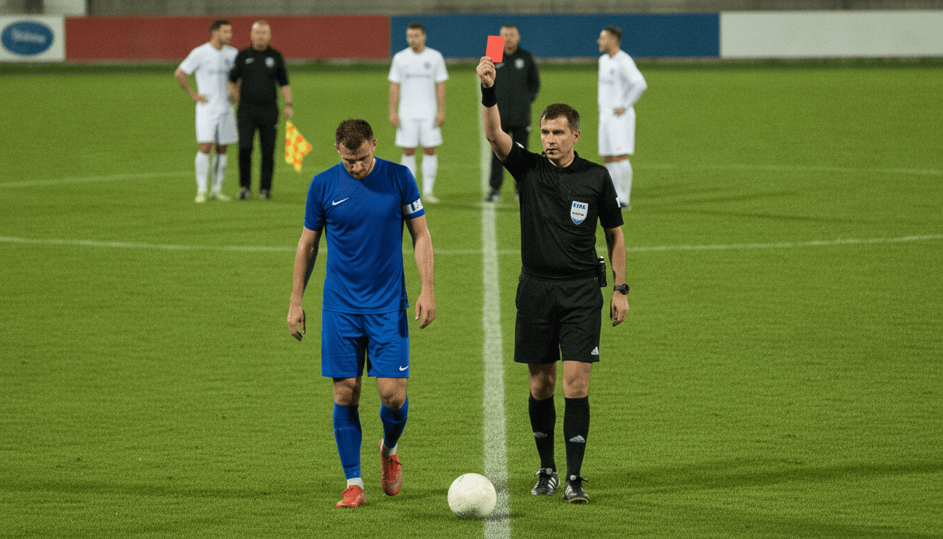 AI-generated image: What happens when a football team gets a red card?
