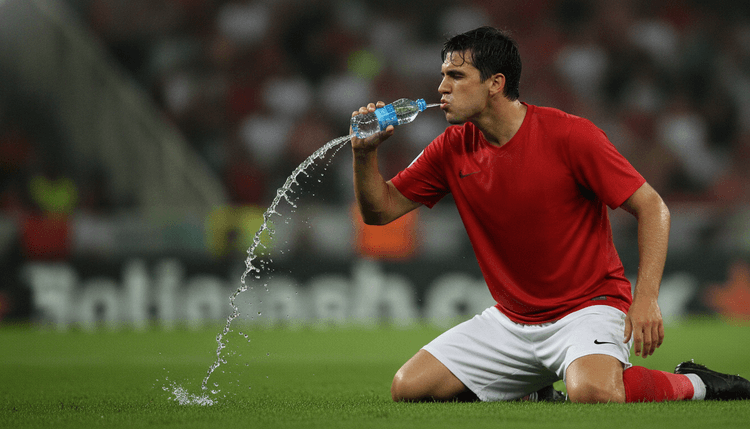 Imagem gerada por IA: Por que jogadores de futebol não bebem água em campo?