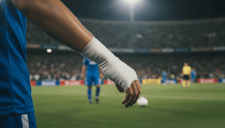 AI-generated image: Why Do Football Players Wear Wrist Tape?