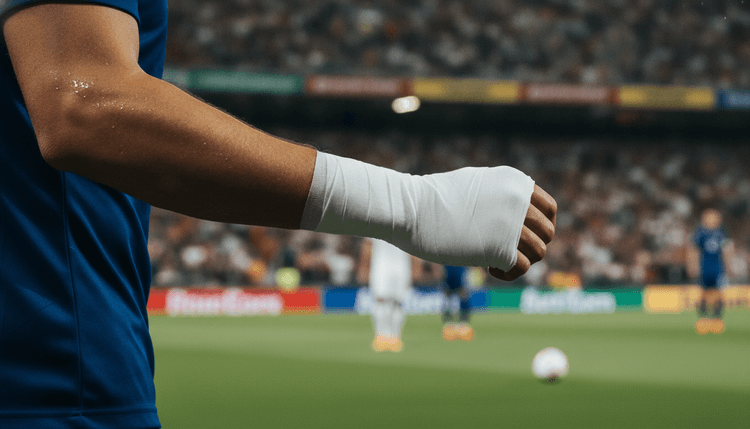AI-gegenereerde afbeelding: Waarom hebben voetballers tape om hun pols?
