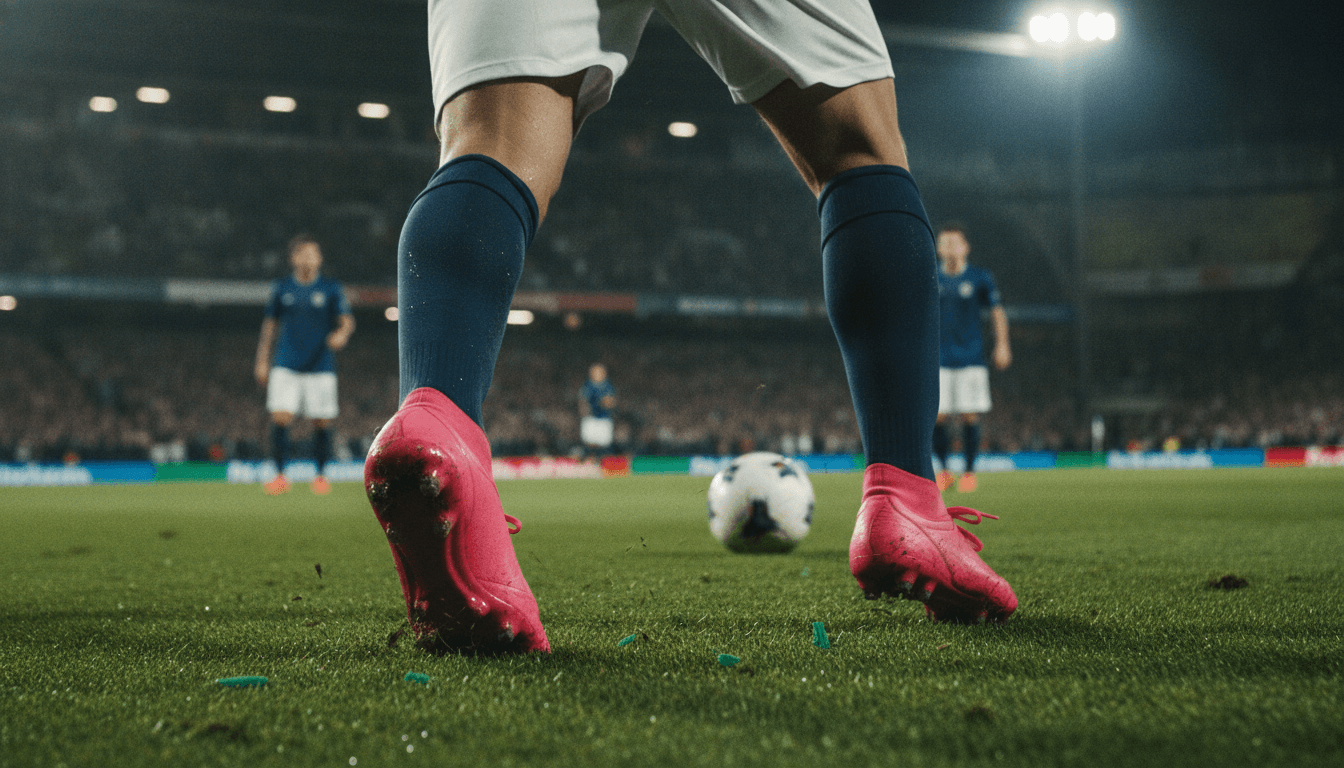 AI-generated image: ¿Por qué llevan los futbolistas las botas rosas?